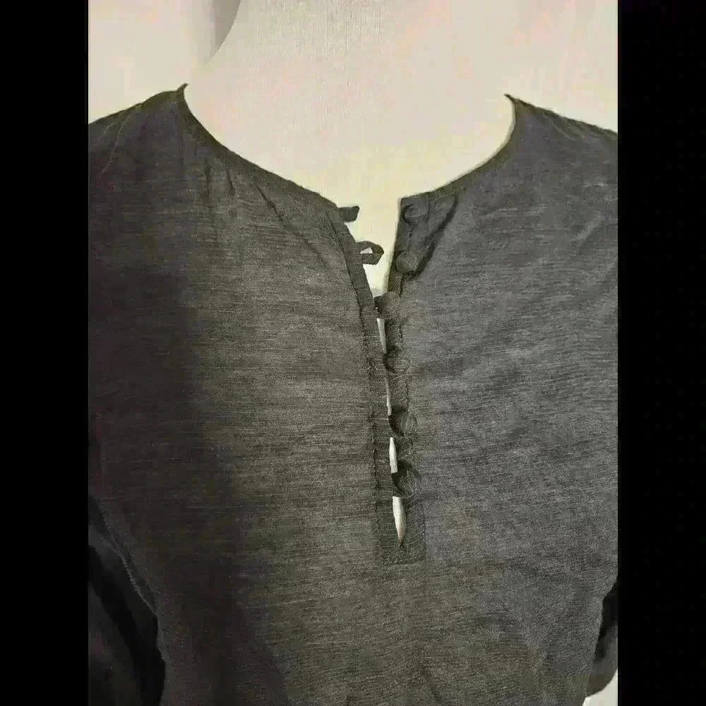 Ann Taylor Chic Black Puff Sleeve Blouse - Picture 5 of 5